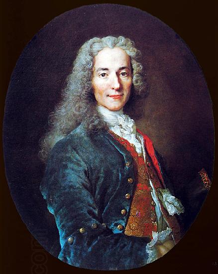 Nicolas de Largilliere Portrait de Francois-Marie Arouet, dit Voltaire oil painting picture